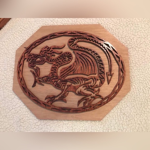 Wood Hand Carved Dragon Detailed Artwork Art Home Decor
Sold as shown in picture - Picture 9 of 12